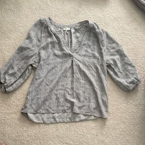 Joie Gray V-Neck Blouse